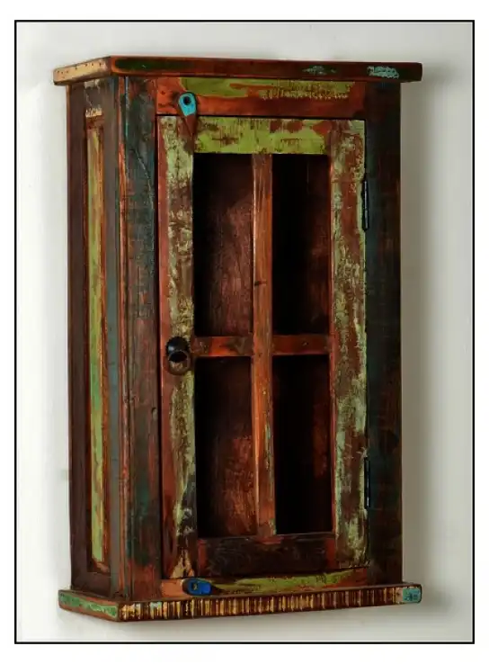 Reclaimed Wood Vintage Wall Cabinet - popular handicrafts